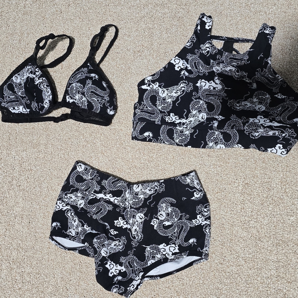 Cxix Dragon Polewear 3 Piece Set All Xxs 2 Tops 1 bottom